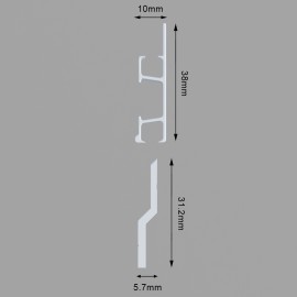 GeckoTeq Cleat Z Bar Zelfklevende Ophang Rail - per set van 2