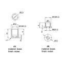 GeckoTeq Ancrage plafond plat à visser pour 1 fil - 25kg