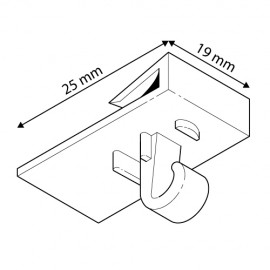 GeckoTeq 2kg Ceiling mini Clamp white plastic - per one