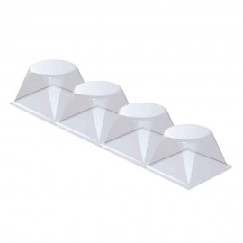 GeckoTeq lot de 4 bumpers PVC - 20 x 20 x 13,5 mm